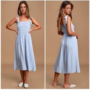 Light Blue Midi Dress
